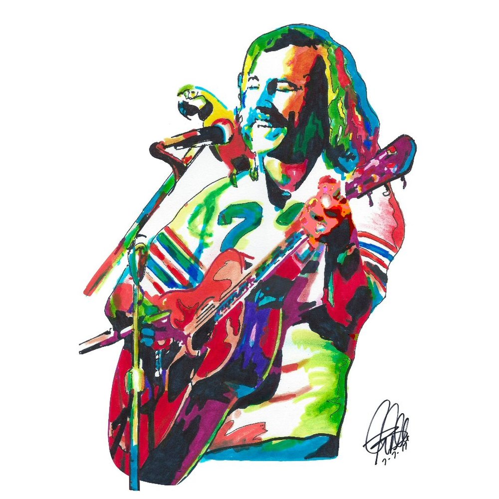 Jimmy Buffett Singer Guitar Country Rock Music Poster Print Wall Art 18x24